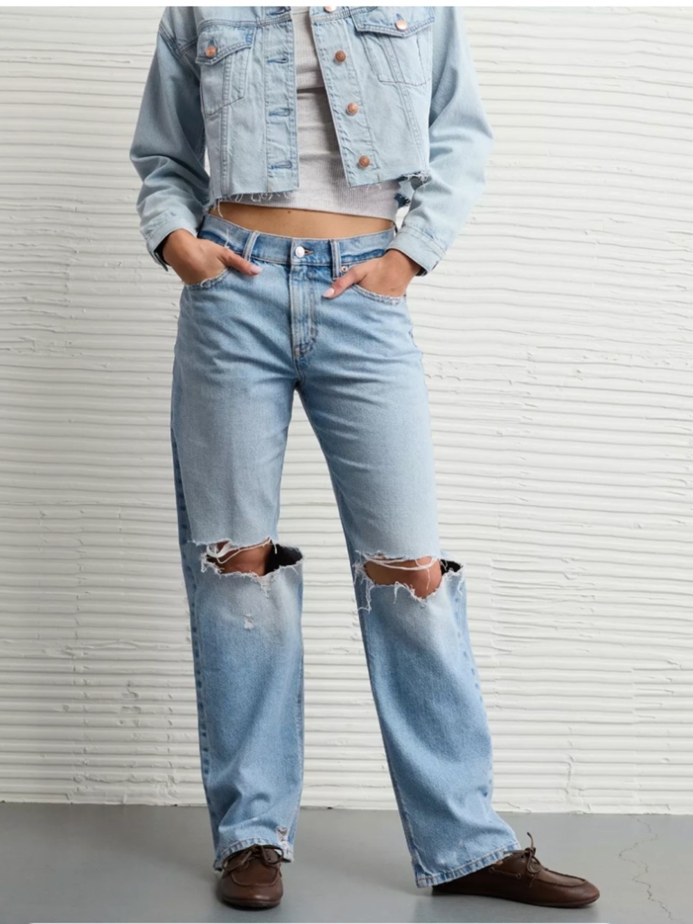 AE Strigid Low-Rise Baggy Straight Jean sie 10 short